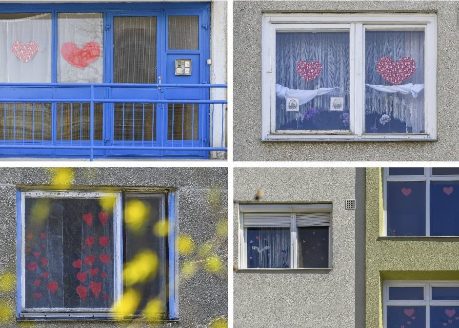 Szívecskék az ablakokban
