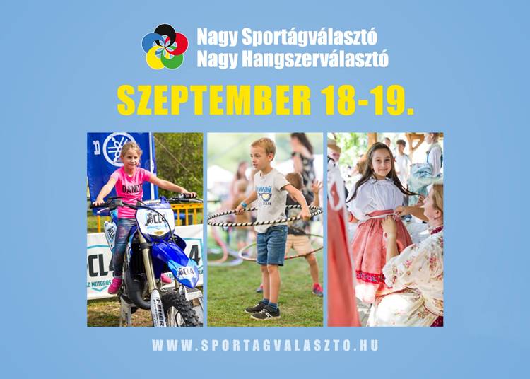 Nagy sportág és hangszerválasztó, 2026. szeptember 18-19.