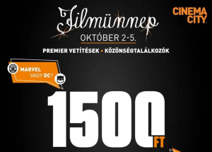 Újra Filmünnep a Cinema City-ben, 2025. október 2-5.