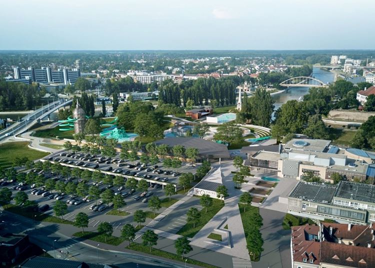 Több mint 21 milliárd forintból építenek vízi élményparkot Győrben
