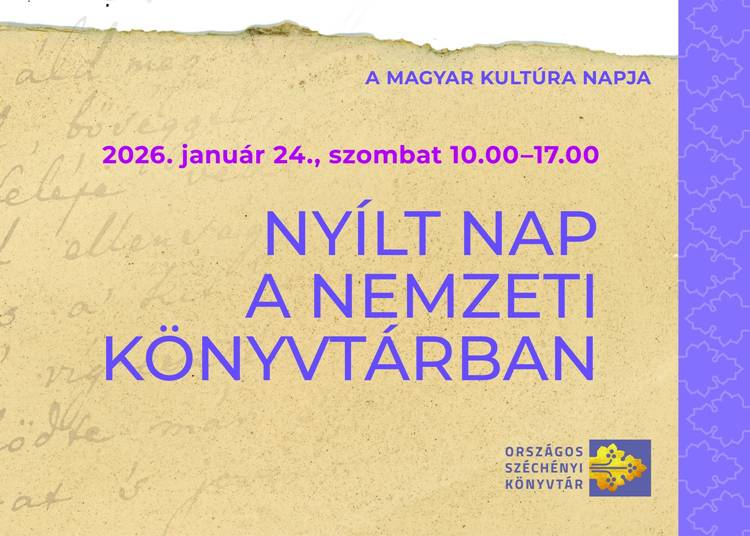 Magyar Kúltúra Napja: nyílt nap a nemzet könyvtárában, 2026. január 24.