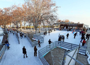 Balatonfüredi korcsolyázás a jégfolyosón